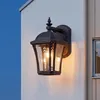 Outdoor Wandleuchte Braun Antik Aluminium Glas IP44 H:26,5 Produktbild-Vorschau 7