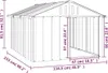 vidaXL Cuccia per cani antracite 116,5x153x81,5 cm Acciaio Anteprima dell’immagine prodotto 14