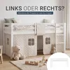 Hoogslaper met matras 90x200 cm, wit. Kinderbed met ladder, Productafbeelding-voorbeeld 17