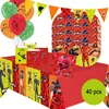 Übersicht Party-Set Miraculous mit Pappgeschirr bestehend aus 40 Teilen Produktbild-Vorschau