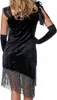 20er Jahre Samtkleid mit Glitterfransen Größe: 48 Produktbild-Vorschau 10