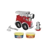 A toy fire truck with accessories and Play-Doh containers against a white background. Náhľad obrázku produktu