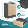 CASARIA® Nachttisch 2er Set 54x39x28cm Holz 3 Schubladen Produktbild-Vorschau 2