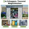 Metalen tuinschuur 242 × 120 × 192 cm, tuinhuisje met 3 Productafbeelding-voorbeeld 3