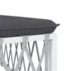Divano da giardino angolare con cuscini in tessuto bianco Anteprima dell’immagine prodotto 6