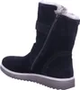 A side view of a black boot with fur lining. Produktbild-Vorschau