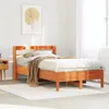 Massivholzbett ohne Matratze Wachsbraun 120x200 cm Produktbild-Vorschau 2
