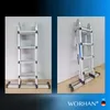 WORHAN Leiter 410 cm Aluminium Teleskopleiter Klappleiter Produktbild-Vorschau 5
