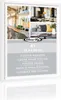 A collage of interior design images and product information for a poster frame. Produktbild-Vorschau
