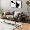 vidaXL Salontafels, 2 stuks, bruin, eikenlook, houtvezel Productafbeelding-voorbeeld 3