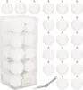 Vánoční baňky bílé - 8cm, sada 20ks Náhled obrázku produktu 1