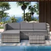 Flieks Rattan Gartenmöbel Sets 4 Sitzer, Polyrattan Produktbild-Vorschau 10