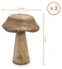 Lot de 2 champignons décoratifs en bois Mango à poser – 14 Voir les images du produit 2