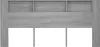 vidaXL Kopfteil mit Ablagen Grau Sonoma 220x18,5x104,5 cm Produktbild-Vorschau 4