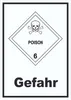 Schild Giftige Stoffe Gefahr Poison Totenkopf hochkant A3 Produktbild-Vorschau 1