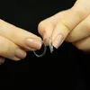 0,16 Carat Diamant Oval Creolen 14 Karat Weißgold Produktbild-Vorschau 2