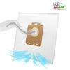A vacuum cleaner bag with airflow graphics and a logo. Produktbild-Vorschau