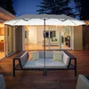Outsunny Sonnenschirm 4,5 m Doppelsonnenschirm mit LED Produktbild-Vorschau 2
