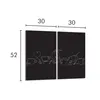 Two black panels with white line art of coffee-related items. Produktbild-Vorschau