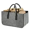 Filztasche Grau Kaminholztasche Henkeltasche  Tragetasche Produktbild-Vorschau 2
