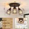 LED Deckenlampe Schwarz 25cm E27 Rund Deckenstrahler 3 Produktbild-Vorschau 2