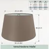 Wogati® Premium Lampenschirm E14/E27 Baumwolle | Braun / Produktbild-Vorschau 4
