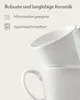 Cosumy Espressotassen Set 6er Weiß mit Untertassen - Produktbild-Vorschau 4