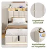 Boxspringbed 90x200 cm met USB-poort, bed met opbergruimte, Productafbeelding-voorbeeld 8