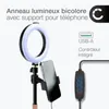 Anneau lumineux avec trépied et support pour smartphone – Voir les images du produit 2
