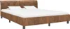 vidaXL Postelový rošt Brown Suede Look 160 x 200 cm Náhled obrázku produktu 2