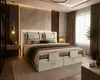 TRADA Boxspringbett PORTO 140x200 Beige – elektrisch Produktbild-Vorschau 1