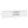 Mobile TV bianco lucido 140x40x35,5 cm Materiale a base di Anteprima dell’immagine prodotto 23