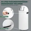 eluno Pushmülleimer 25 Liter aus Stahlblech, Retro Produktbild-Vorschau 6