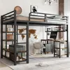 okwish Hochbett 120x200 Eisenbett mit Matratze,mit Produktbild-Vorschau 5