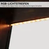Puluomis étagère murale avec éclairage RGB 120cm MDF Voir les images du produit 8
