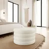 Tabouret ALTU XL rembourré avec rangement - Bouclé crème/ Voir les images du produit 9