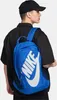 A person wearing a black cap and black shirt is seen from the back, wearing a blue Nike backpack. Voir les images du produit