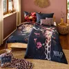 Bettwäsche Wild Flowers Leopard Animalprint 100% Baumwolle Produktbild-Vorschau 4