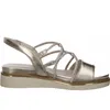 Tamaris  Damenschuhe Sandalen Flach Gold Freizeit, Produktbild-Vorschau 2