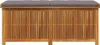 A wooden storage bench with a gray cushion on top, shown from the front against a white background. Náhled obrázku produktu