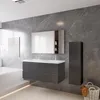 120 cm Badmöbel-Set Unterschrank mit Mineralguss waschtisch Produktbild-Vorschau 3