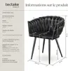 Set de chaises de salle à manger Astano velours design noué Voir les images du produit 6