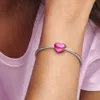 PANDORA Charm Metallic-Herz Pink Rosa 793337C03 Produktbild-Vorschau 4