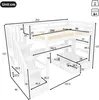 Merax Etagenbett 90x200, mit Schreibtisch, Regalen, LED, Produktbild-Vorschau 7