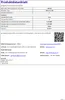A product data sheet with energy efficiency information and company details. Produktbild-Vorschau