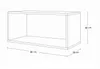 A line drawing of a white cabinet with dimensions indicated. Náhľad obrázku produktu