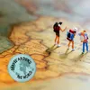 Travel around the World Weltkarte Magnet rund Produktbild-Vorschau 3