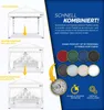 tillvex® 4X Parete laterale bianca per gazebo 3x3m e 3x6m | Anteprima dell’immagine prodotto 5