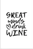 MuchoWow® Poster Weinzitat "Große Geister trinken Wein" mit Produktbild-Vorschau 1