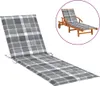 vidaXL Sonnenliegen-Auflage Grau Karomuster 200x60x3 cm Produktbild-Vorschau 14